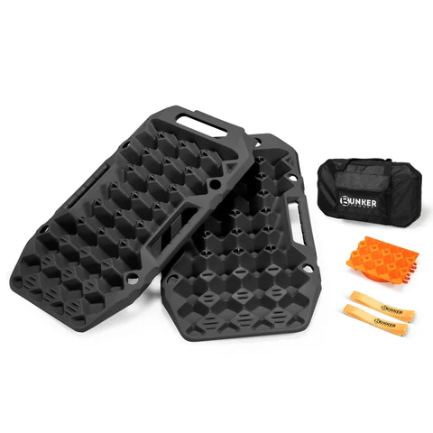Trapy off-road DESKI TRAKCYJNE wyprawowe 2szt BLACK